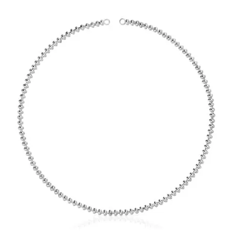Flash Sale Collier en avec motifs bille 51,5 cm court Hold Oval Colliers En Argent | Colliers Courts