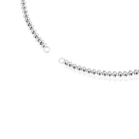 Flash Sale Collier en avec motifs bille 51,5 cm court Hold Oval Colliers En Argent | Colliers Courts