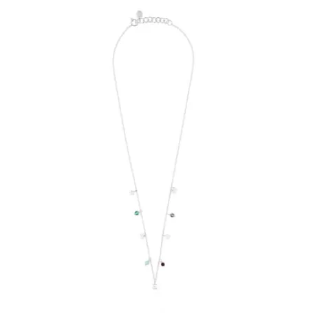 Best Collier en argent avec pierres précieuses et motifs Bold Motif Colliers En Argent | Colliers Courts