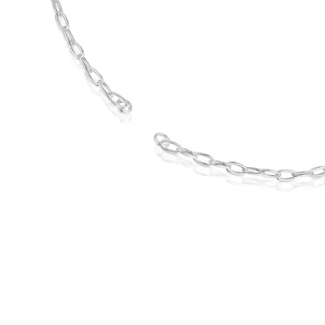 Clearance Collier en court Hold Oval Colliers En Argent | Colliers Courts