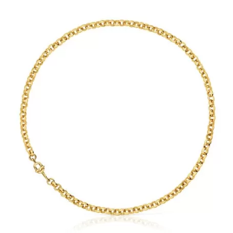 Best Collier en argent plaqué or 18 ct 40 cm court MANIFESTO Colliers En Argent | Colliers Courts