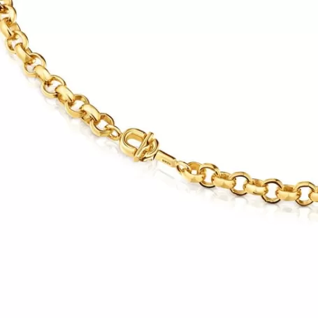 Best Collier en argent plaqué or 18 ct 40 cm court MANIFESTO Colliers En Argent | Colliers Courts