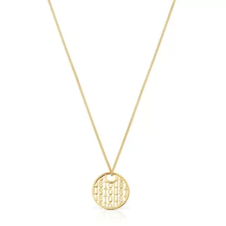 Fashion Collier en argent vermeil Logo Pendentifs En Argent | Colliers Courts