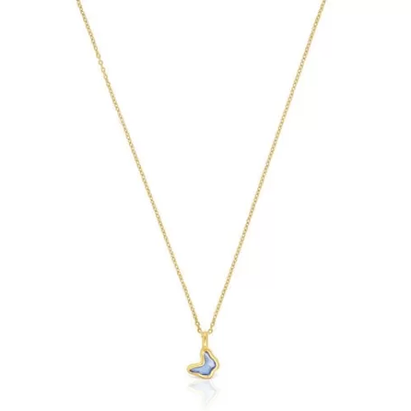 Cheap Collier en argent vermeil papillon bleu Gregal Pendentifs En Argent | Colliers Courts