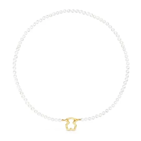 Outlet Collier Hold ourson en Or et Perles Colliers En Or | Colliers Courts