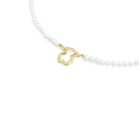 Outlet Collier Hold ourson en Or et Perles Colliers En Or | Colliers Courts