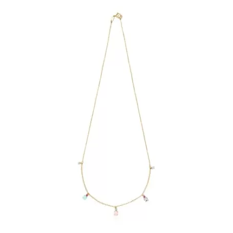 Cheap Collier Mini Ivette en Or avec Pierres précieuses Colliers En Or | Colliers Courts