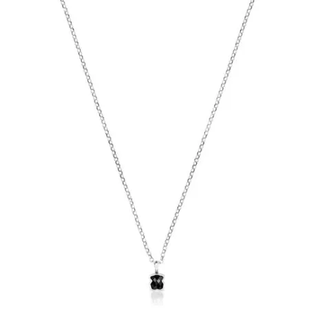 Clearance Collier Mini Onix en Argent avec Onyx Colliers En Argent | Colliers Courts