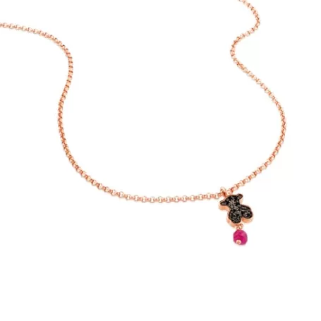 New Collier Motif en Vermeil rose Colliers En Argent | Colliers Courts