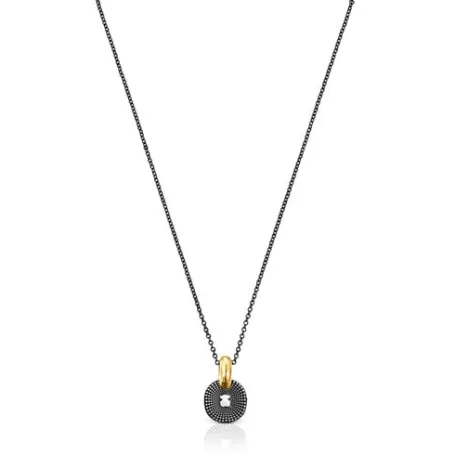 Sale Collier Oursin bicolore Pendentifs En Argent | Colliers Courts