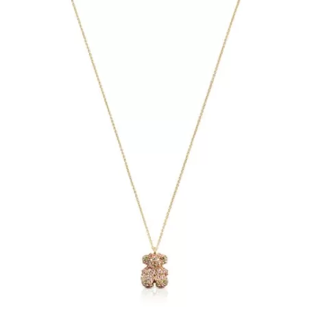 Store Collier ourson Bold Bear pierres précieuses et or Pendentifs Petits | Colliers En Or