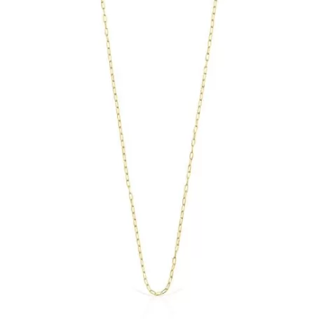 Best Sale Collier ras du cou à maillons rectangulaires Basics en argent vermeil Colliers En Argent | Ras De Cou