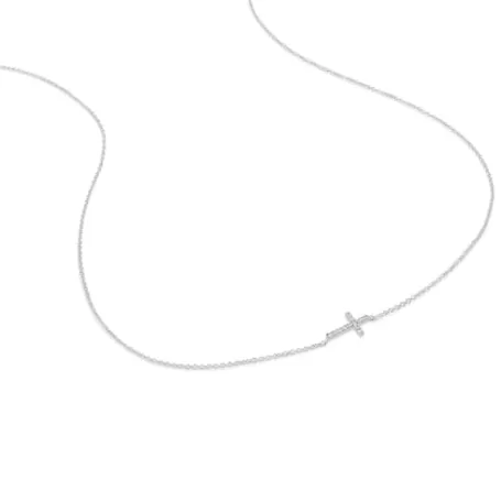 Online Collier Cruz en Or blanc et Diamants Colliers En Or | Colliers Courts