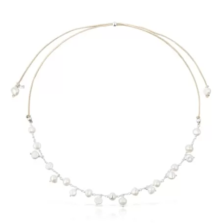 Clearance Collier Icon Pearl en argent et perles Colliers En Argent | Colliers Long