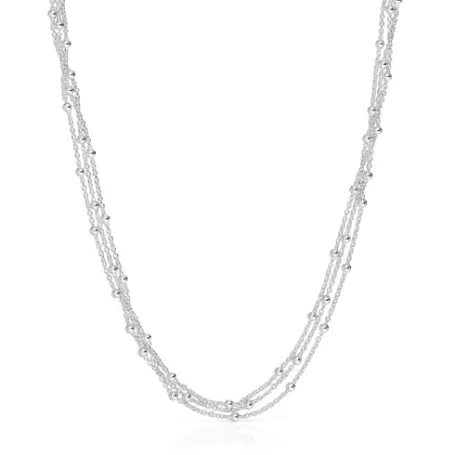 Sale Collier triple en argent court Basics Colliers En Argent | Colliers Courts