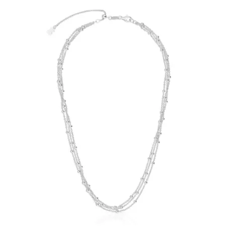 Sale Collier triple en argent court Basics Colliers En Argent | Colliers Courts