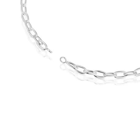 Fashion Collier XL en court Hold Oval Colliers En Argent | Colliers Courts