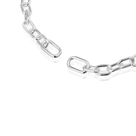 Clearance Collier XXL en argent court Hold Oval Colliers En Argent | Colliers Courts