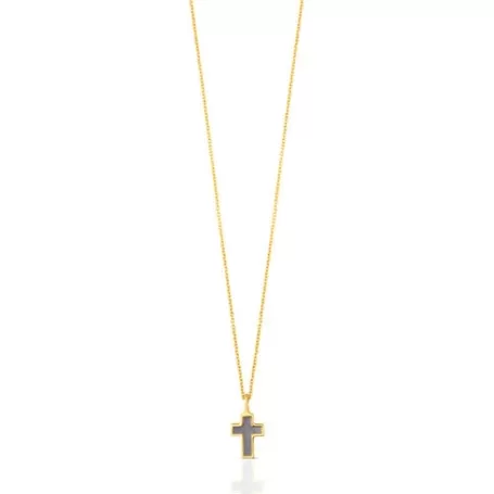 Best Sale Collier XXX croix en Or et Nacre Colliers En Or | Colliers Courts