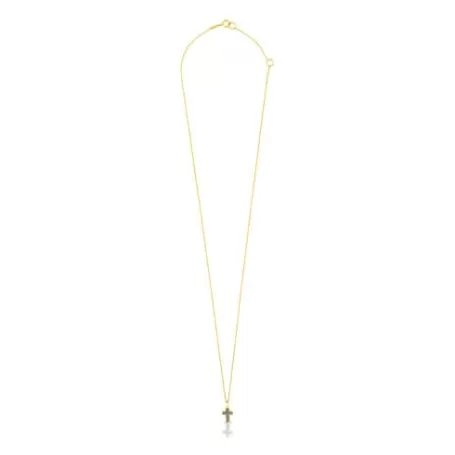 Best Sale Collier XXX croix en Or et Nacre Colliers En Or | Colliers Courts