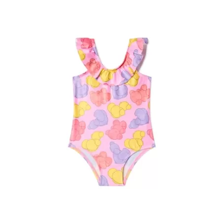 Outlet Girls one-piece swimsuit in Aqua pink Bébé