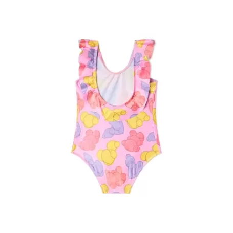 Outlet Girls one-piece swimsuit in Aqua pink Bébé