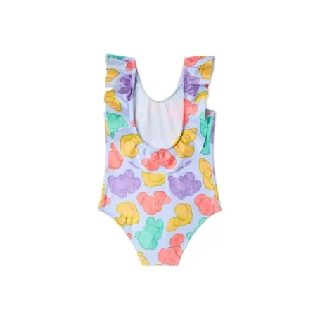 Cheap Girls one-piece swimsuit in Aqua sky blue Bébé