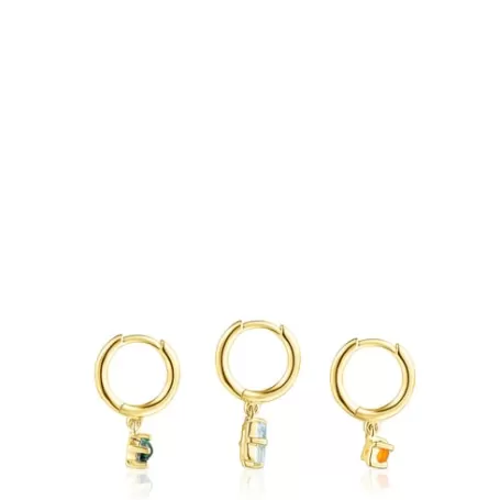 Clearance Lot de Boucles d'oreilles Good Vibes en Argent vermeil et Pierres précieuses Boucles D'oreilles En Argent | Créoles
