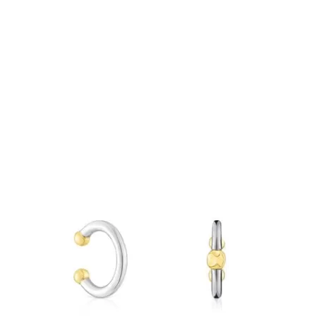 Best Sale Lot d’Earcuffs St. Tropez en argent dark silver et argent vermeil Boucles D'oreilles En Argent | Boucles D’oreilles Individuelles
