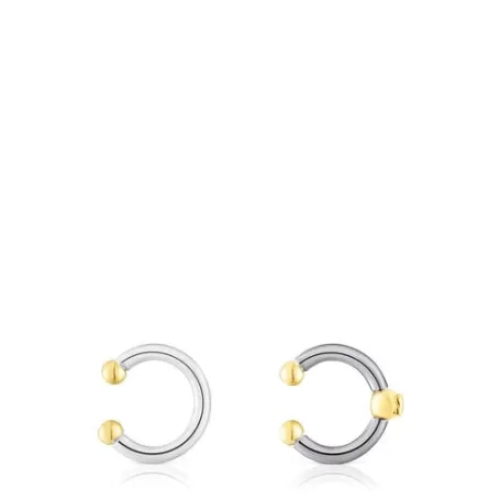 Best Sale Lot d’Earcuffs St. Tropez en argent dark silver et argent vermeil Boucles D'oreilles En Argent | Boucles D’oreilles Individuelles