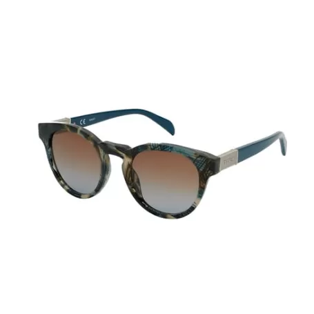 Fashion Lunettes de soleil bleues Round Mesh Lunettes De Soleil