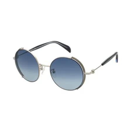 Flash Sale Lunettes de soleil bleues Round Metal Lunettes De Soleil