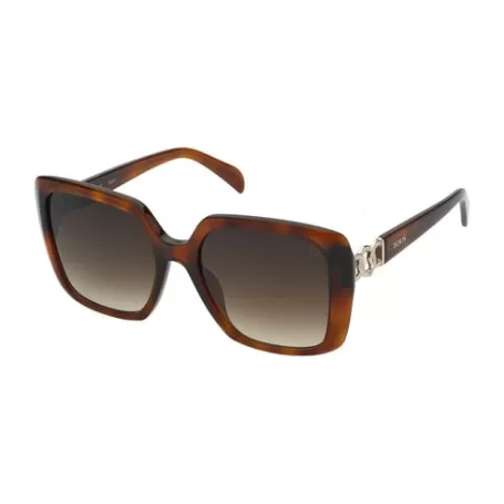 New Lunettes de soleil marron Square Hold Logo Lunettes De Soleil