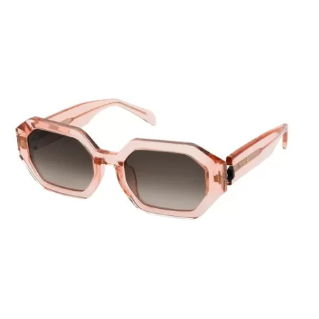 Clearance Lunettes de soleil rose transparent Geometric Lunettes De Soleil