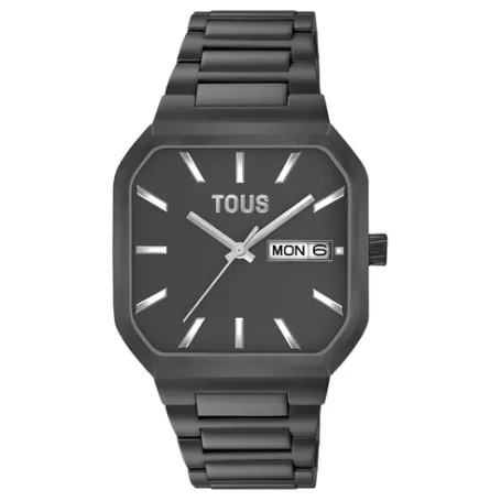 Clearance Montre analogique avec bracelet en acier IP noir Lit Pour Elle | Pour Lui