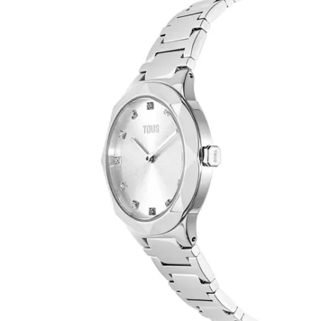 Online Montre analogique avec bracelet en acier Karat Round Pour Elle | Analogique