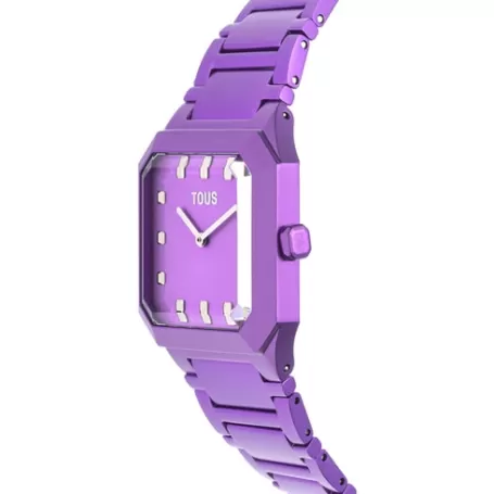 Online Montre analogique avec bracelet en aluminium lilas Karat Squared Pour Elle | Analogique