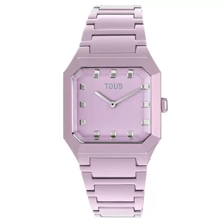 Cheap Montre analogique avec bracelet en aluminium rose Karat Squared Pour Elle | Analogique