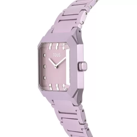 Cheap Montre analogique avec bracelet en aluminium rose Karat Squared Pour Elle | Analogique