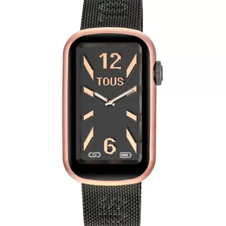 Cheap Montre connectée avec bracelet en acier IP gris et boîtier en aluminium couleur IPRG rosé T-Band Mesh Pour Elle | Pour Lui
