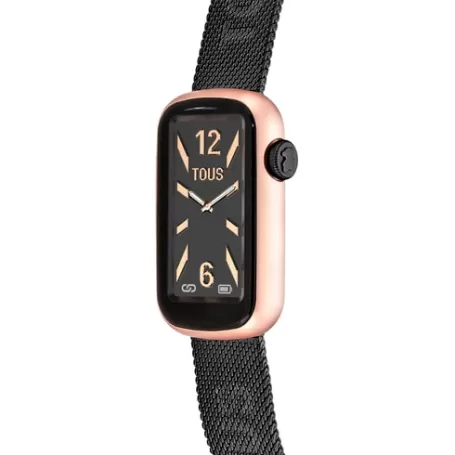 Cheap Montre connectée avec bracelet en acier IP gris et boîtier en aluminium couleur IPRG rosé T-Band Mesh Pour Elle | Pour Lui