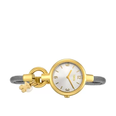 Best Sale Montre Hold Charms en IP doré avec bracelet en Pour Elle | Analogique
