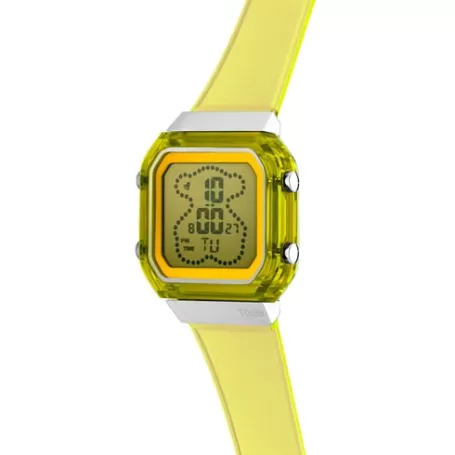 Flash Sale Montre numérique en polycarbonate jaune et acier D-BEAR Fresh Pour Elle | Pour Lui