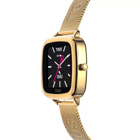 Cheap Montre smartwatch avec bracelet en IPG doré D-Connect Pour Elle | Pour Lui