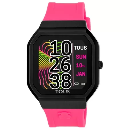 Hot Montre smartwatch B-Connect avec bracelet en silicone fuchsia Pour Elle | Pour Lui