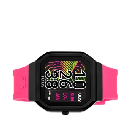 Hot Montre smartwatch B-Connect avec bracelet en silicone fuchsia Pour Elle | Pour Lui