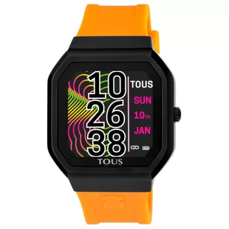 Cheap Montre smartwatch B-Connect avec bracelet en silicone orange Pour Elle | Pour Lui