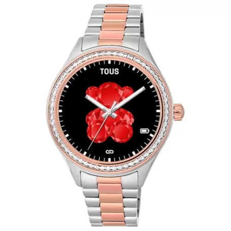 Best Montre Smartwatch T-Shine Connect avec bracelet en acier, acier IP rosé et zirconites blanches Pour Elle | Smartwatches