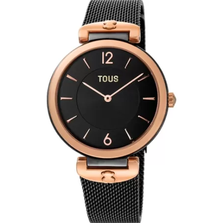 New Montre S-Mesh en IP noir Pour Elle | Analogique