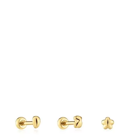 Best Pack de piercings pour oreille en acier IP doré Balloon Boucles D'oreilles Petits | Piercings Oreille